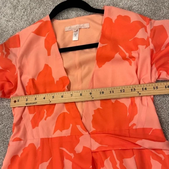 Anthropologie Hutch Pink Floral Reva Wrap Maxi Dress size XS Like New - Picture 12 of 16